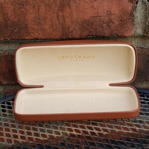 Longchamp Paris Unisex Sunglasses Small Hard Case Only Brown Designer Logo